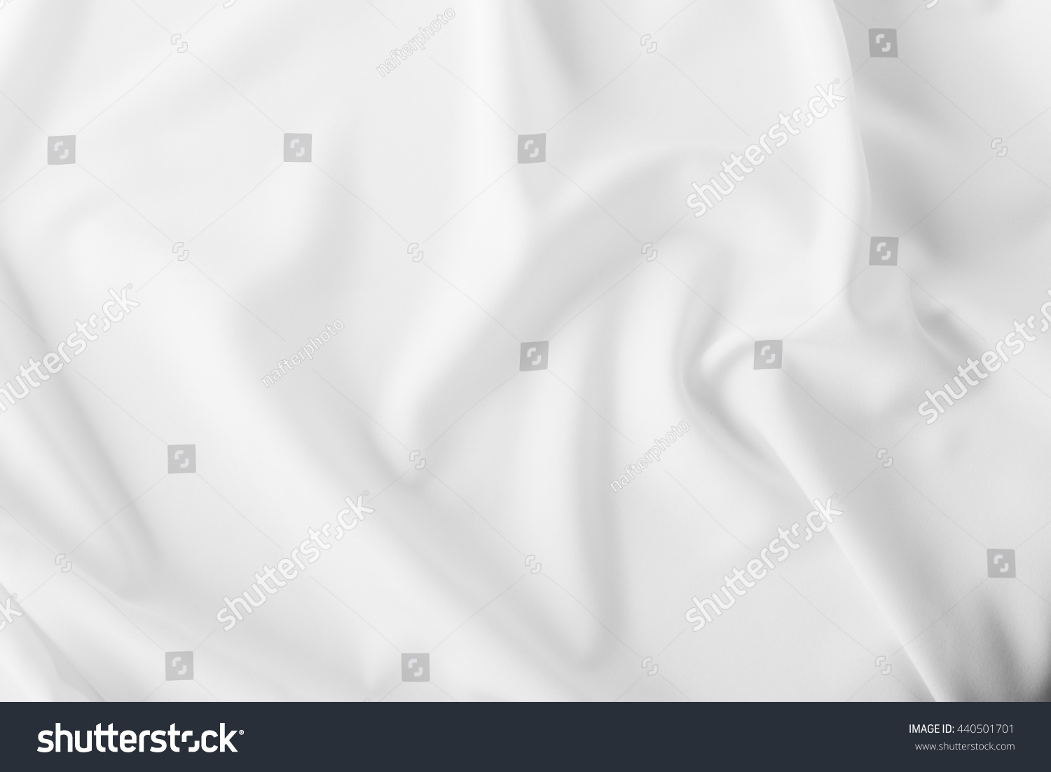 Crumpled White Fabric Texture Backgrounds Stock Photo 440501701