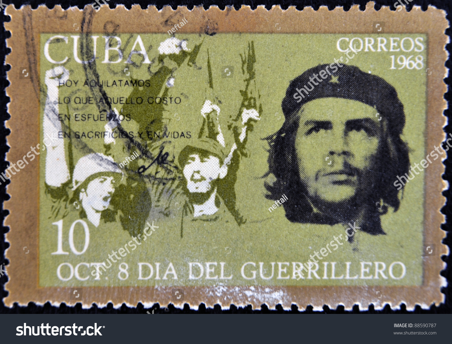 Cuba Circa A Stamp Printed In Cuba Shows Ernesto Che Guevara