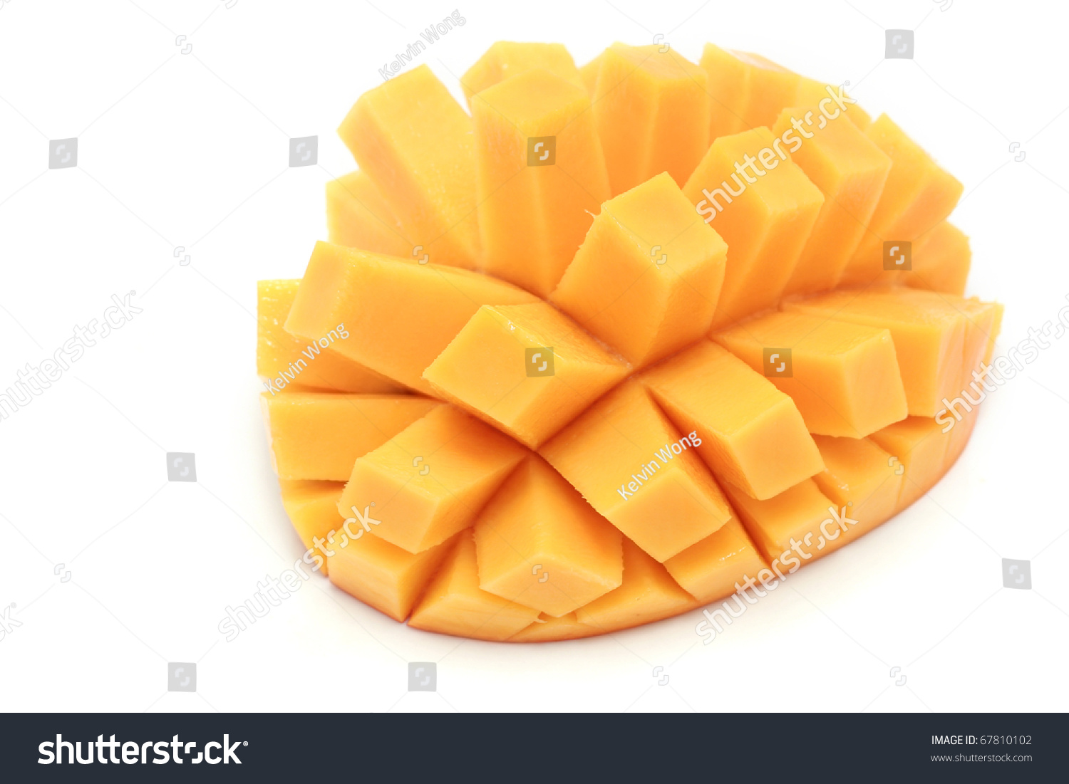 Cube Cut Mango Stock Photo 67810102 Shutterstock