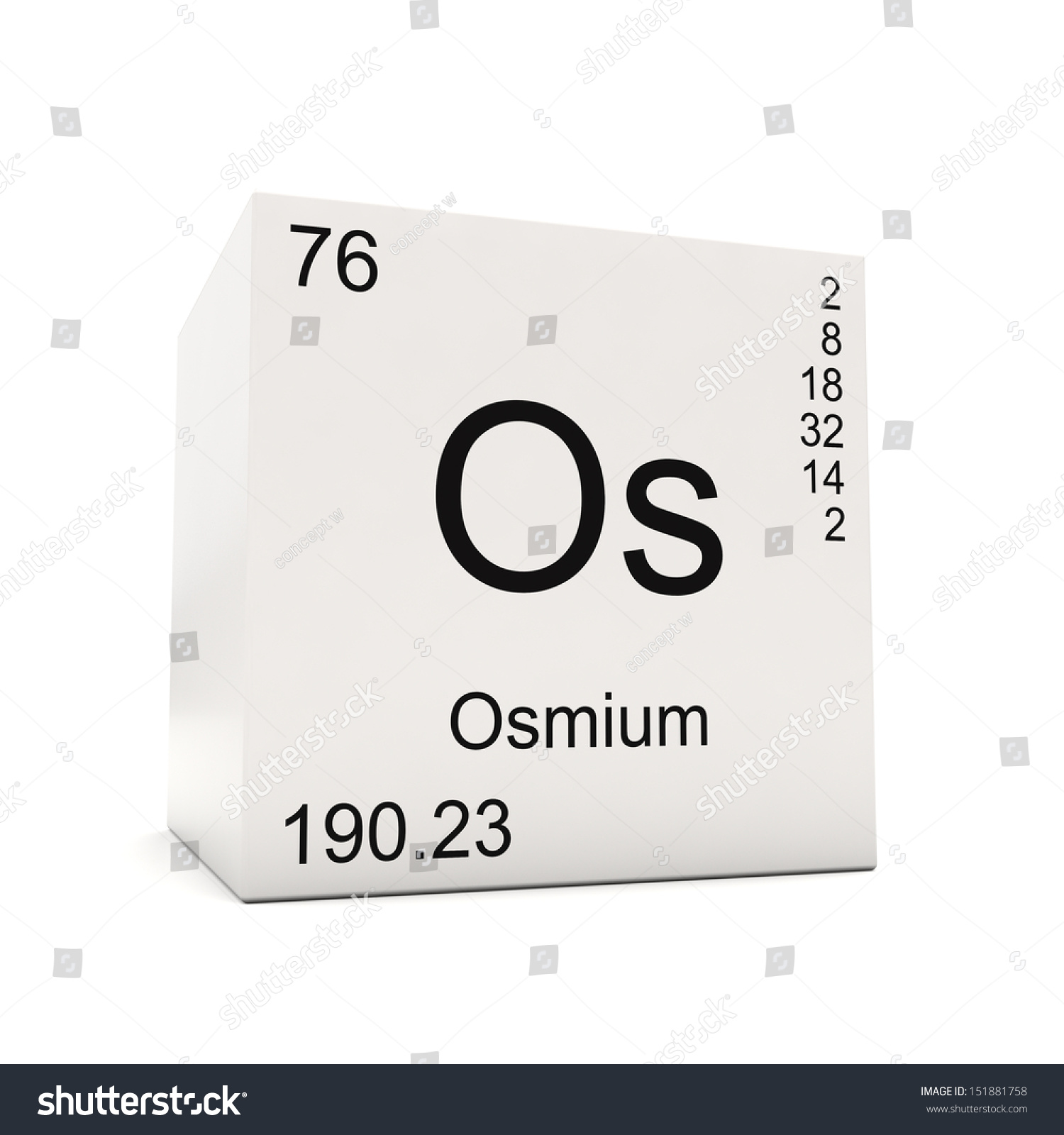 Cube Osmium Element Periodic Table Isolated Stock Illustration 151881758 Shutterstock