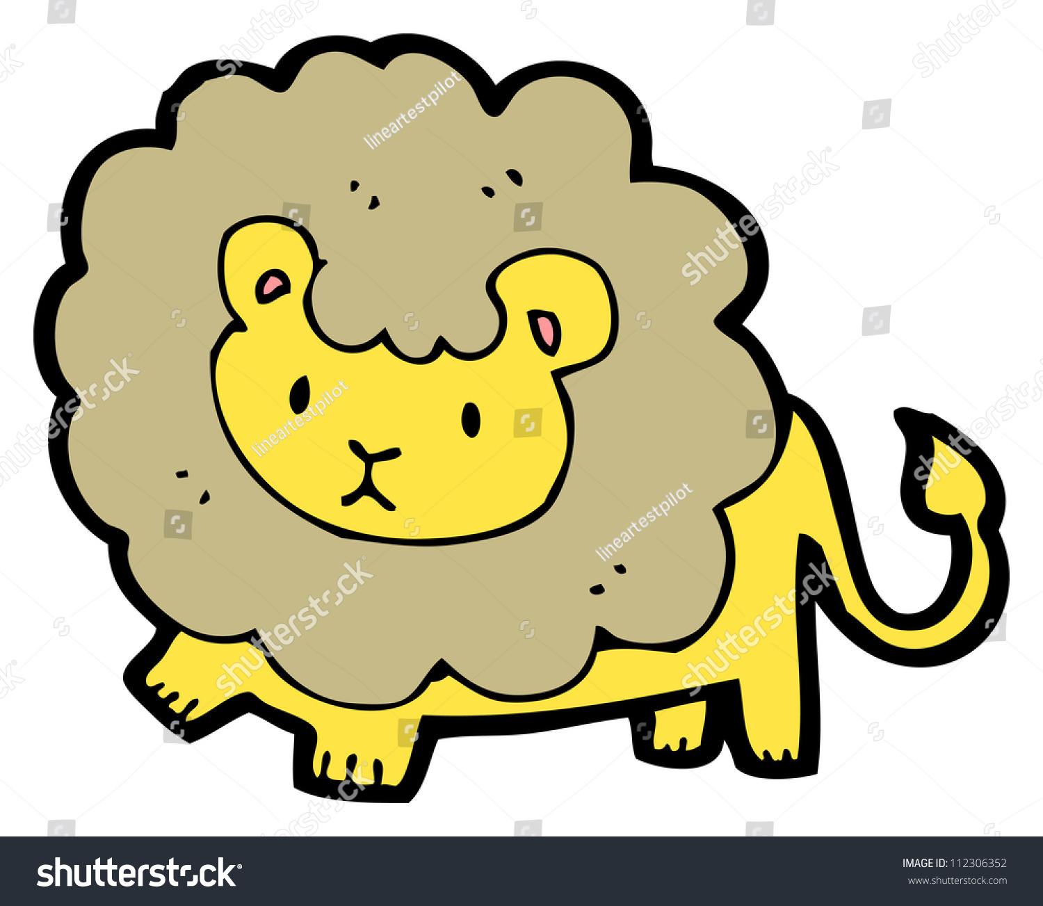 Cute Cartoon Lion Stock Photo 112306352 : Shutterstock