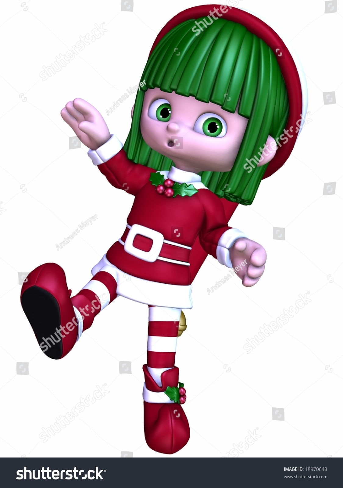 Cute Christmas Elf Stock Photo 18970648 : Shutterstock