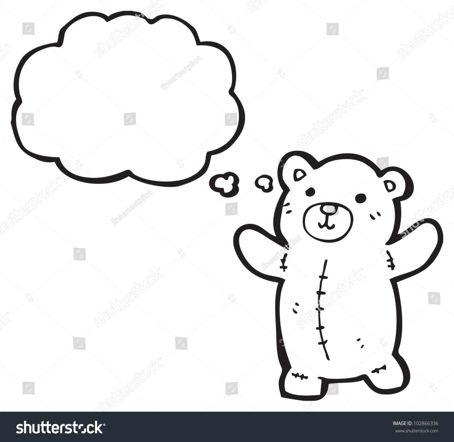 Cute Little Teddy Bear Cartoon Stock Photo 102866336 : Shutterstock