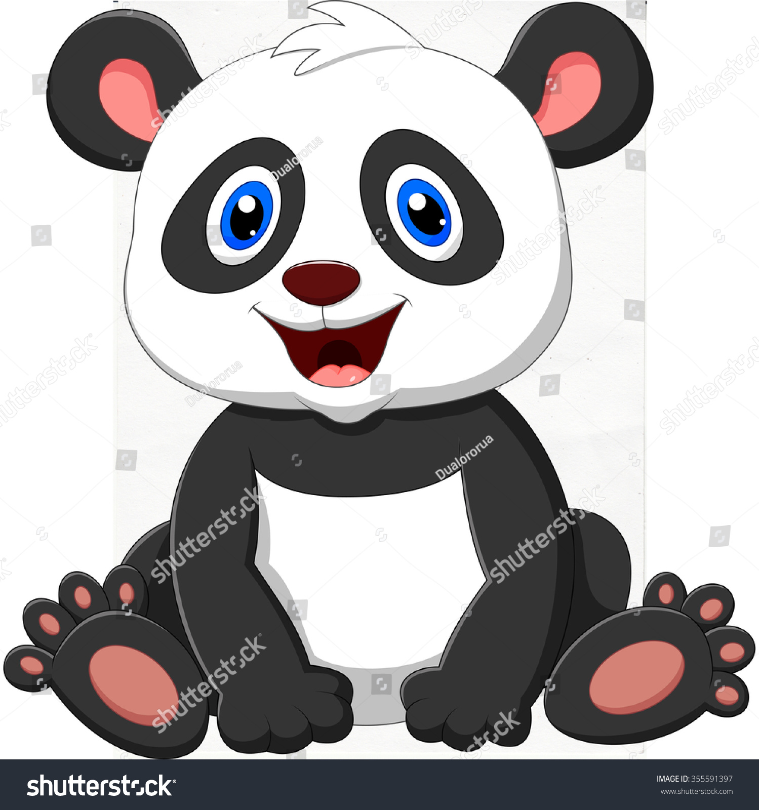 Cute Panda Cartoon Stock Photo 355591397 : Shutterstock