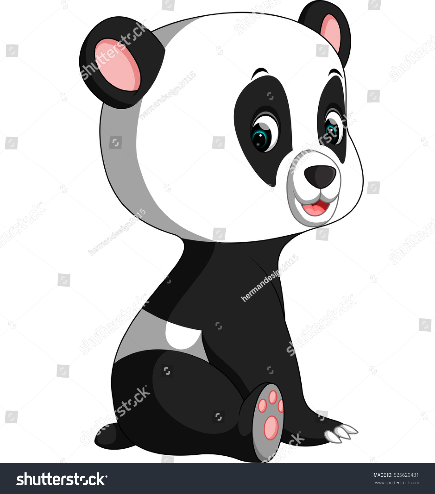 Cute Panda Cartoon Stock Photo 525629431 : Shutterstock