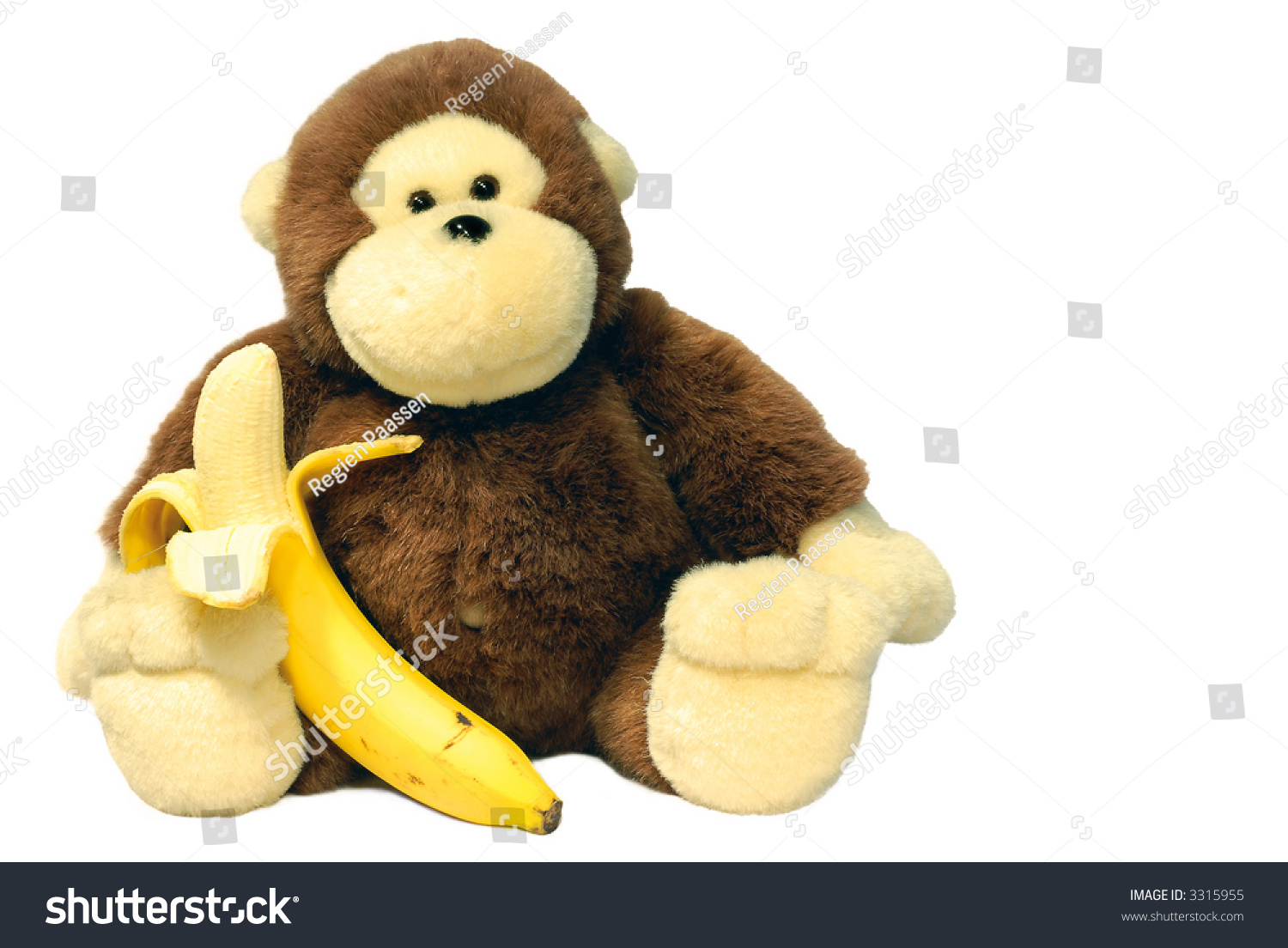 vintage toy monkey with banana