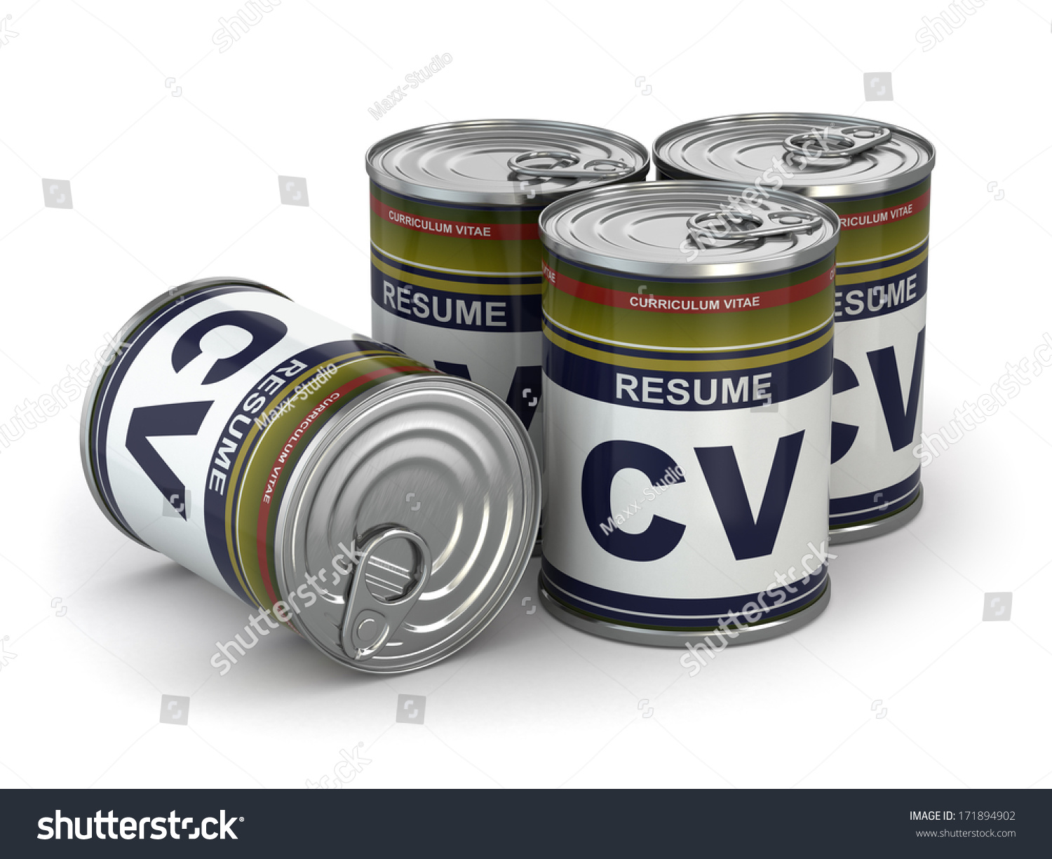 cv can  conceptual image of resume  3d stock photo 171894902   shutterstock