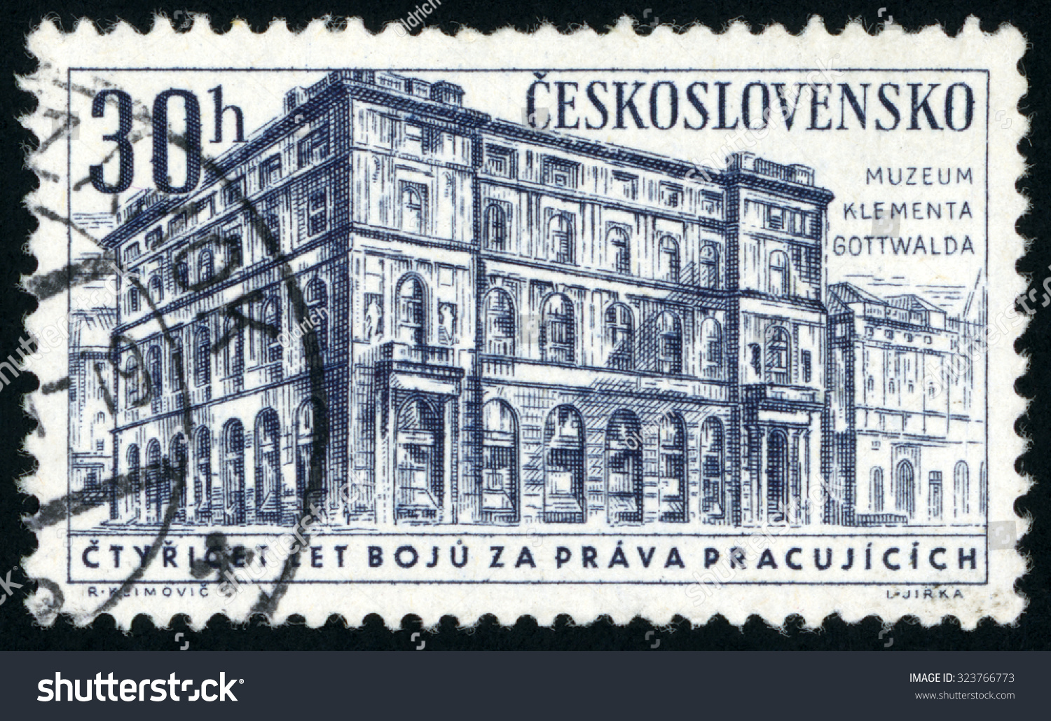 Czechoslovakia Circa 1961 Post Stamp Printed In Czech Ceskoslovensko Shows Klement Gottwald 