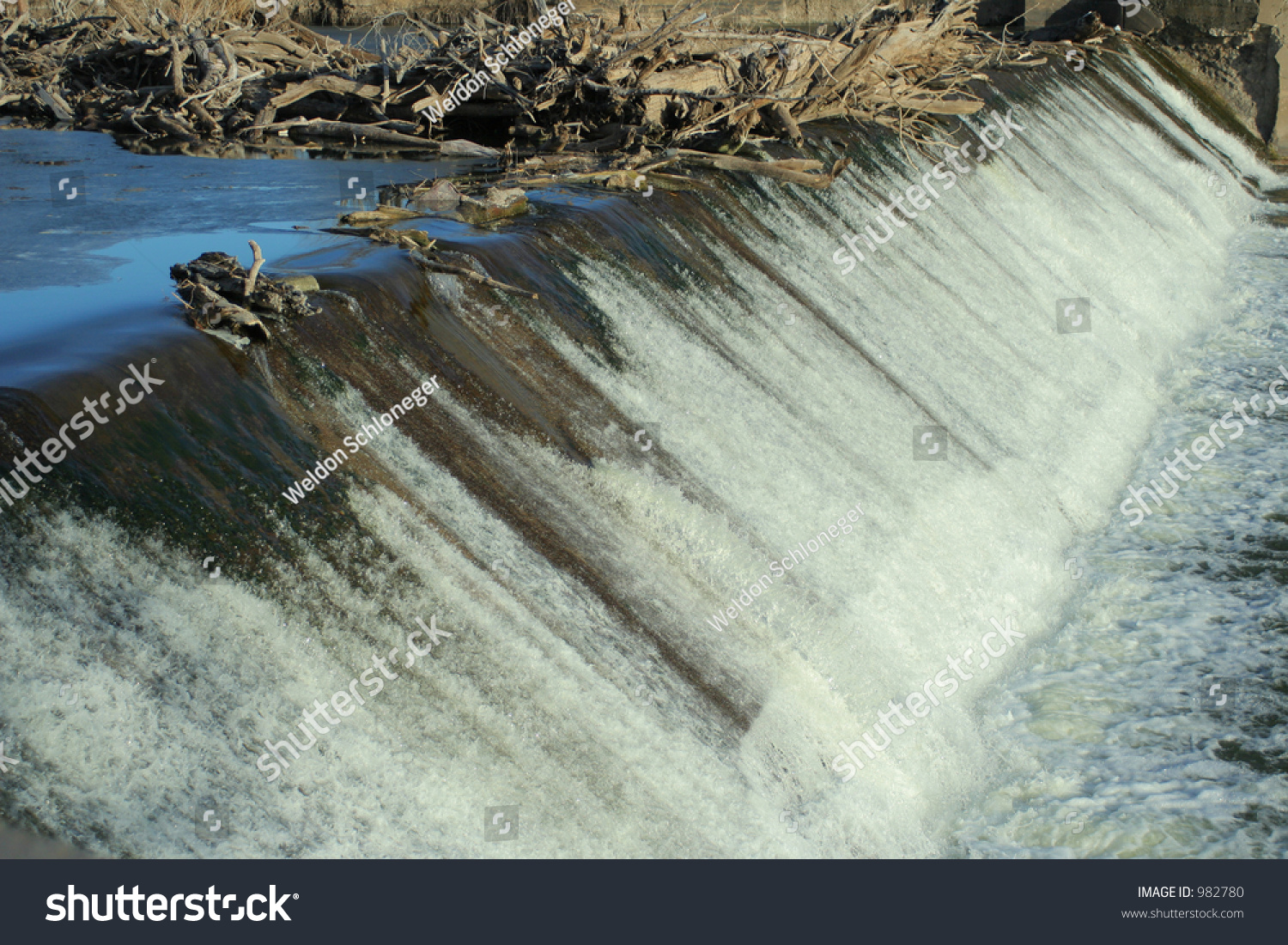 Dam On Big Blue River, Holmesville, Nebraska Stock Photo 982780 ...