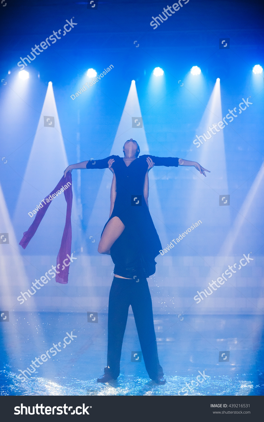 Dancing Couple Couple Dancing Water Stock Photo