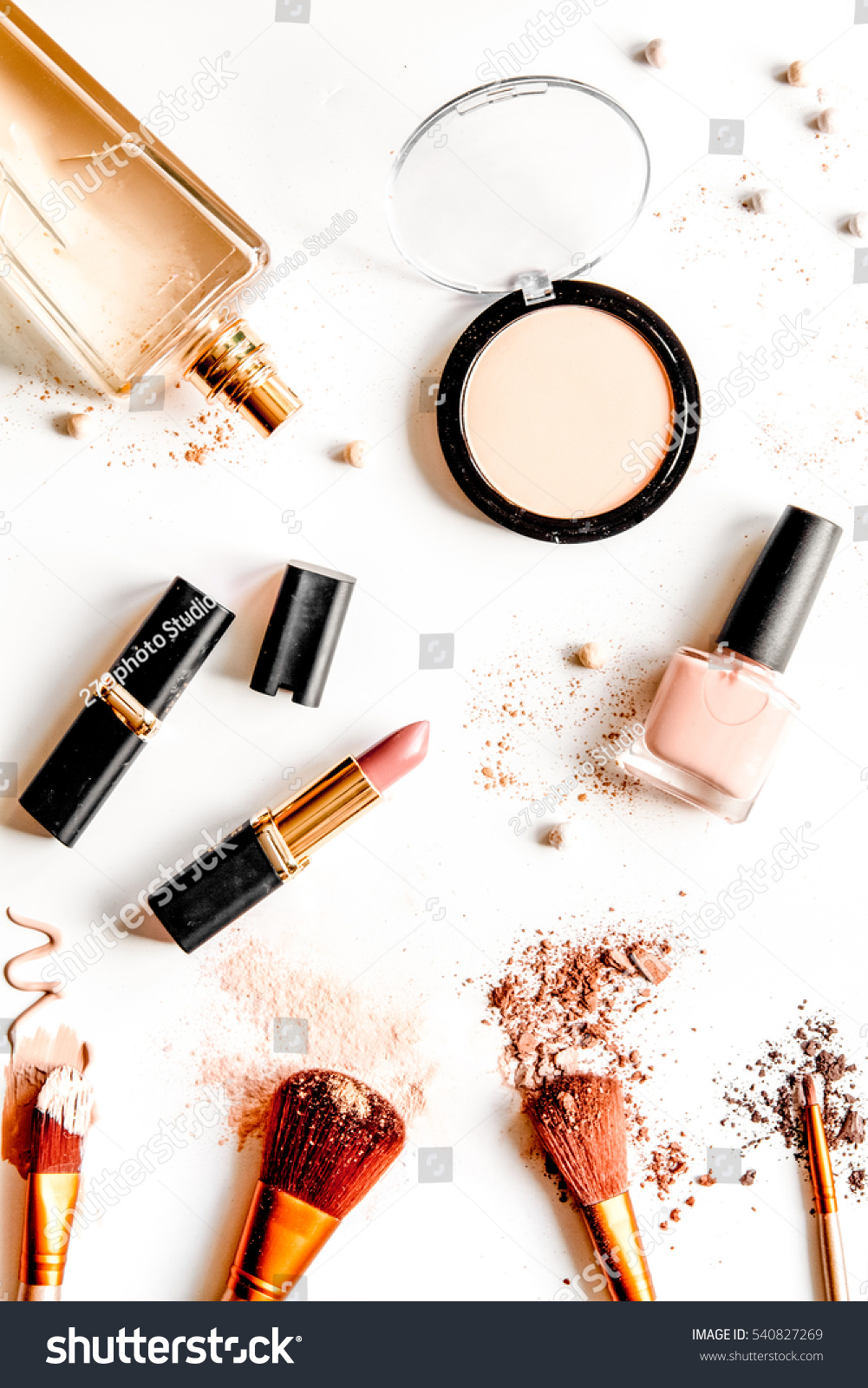 Decorative Cosmetics Nude On White Background Stock Photo Edit Now