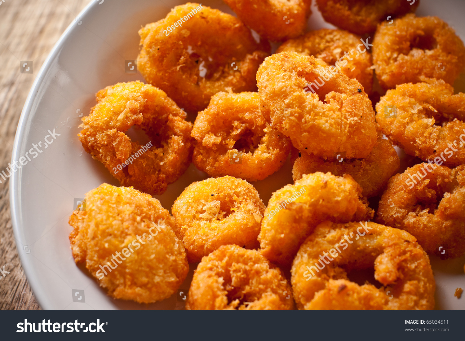 Deep Fried Squid Rings Calamari. Stock Photo 65034511 : Shutterstock