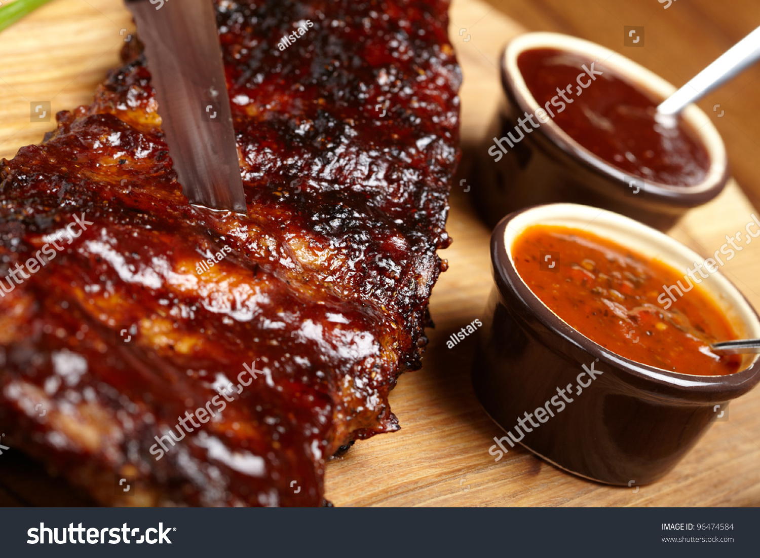 Delicious Bbq Ribs Stock Photo 96474584 : Shutterstock