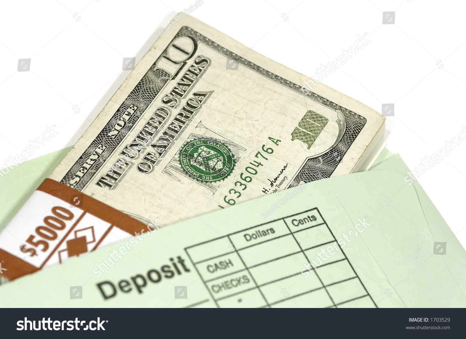 Deposit Envelope With Cash Stock Photo 1703529 Shutterstock