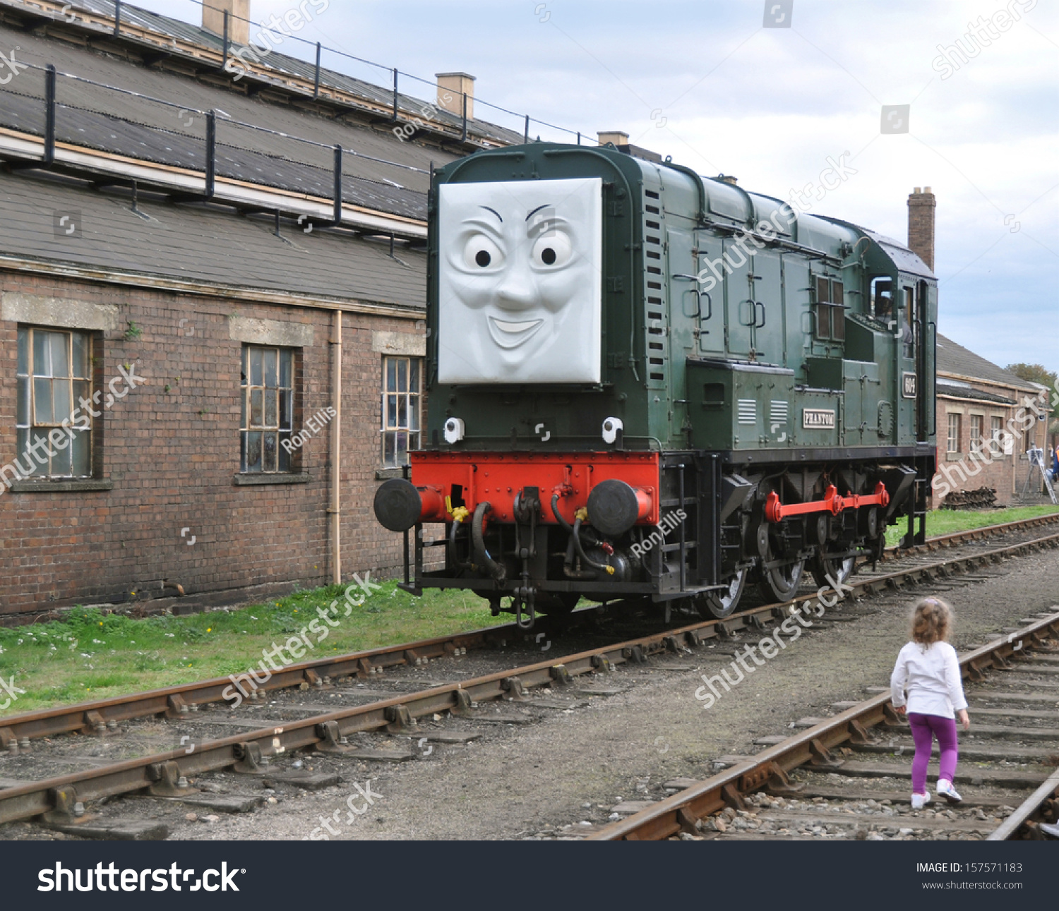 Didcot, Uk - October 5 . Preserved British Diesel Locomotive With 