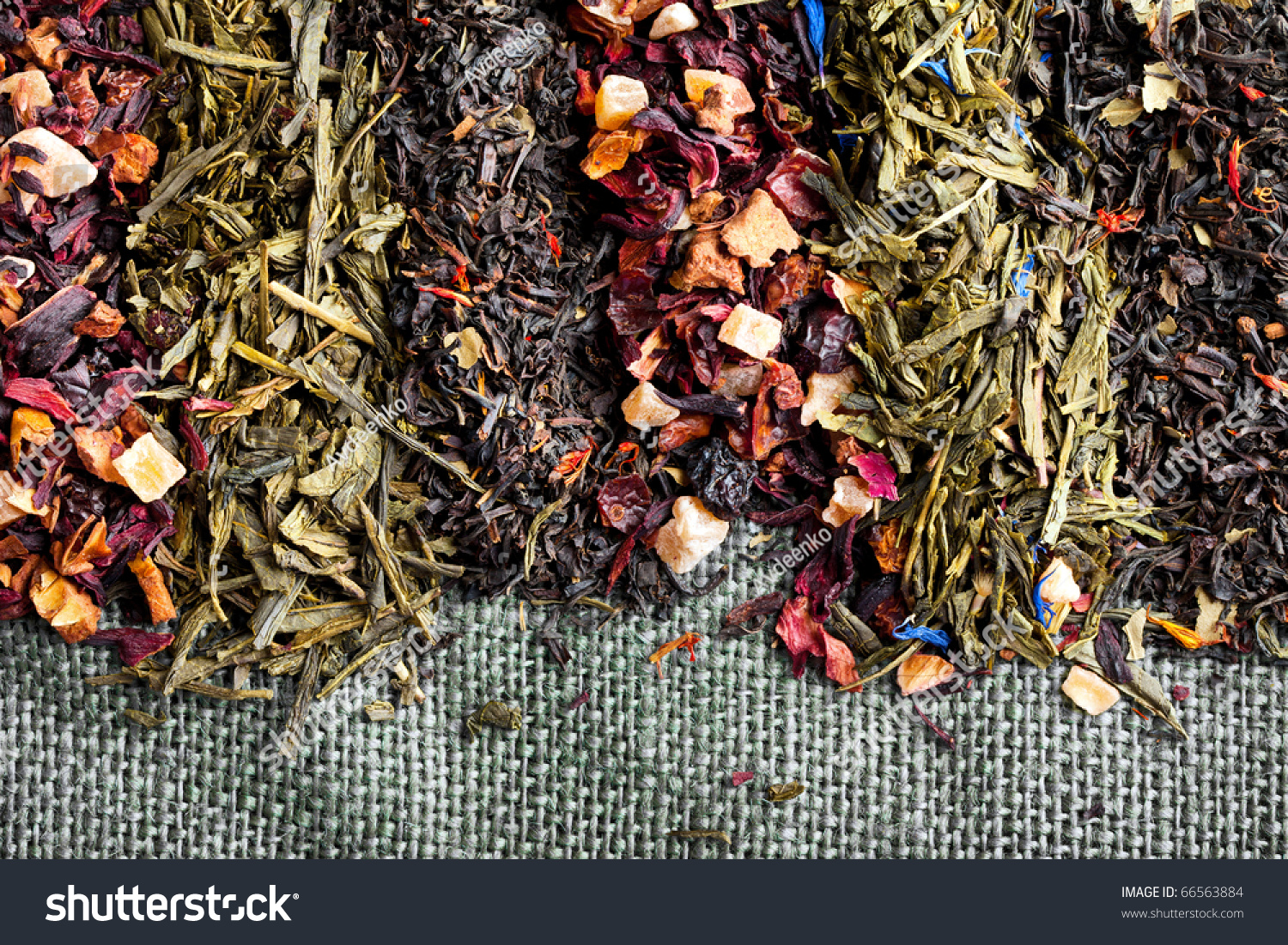 Different Kinds Of Tea Leaves Stock Photo 66563884 Shutterstock