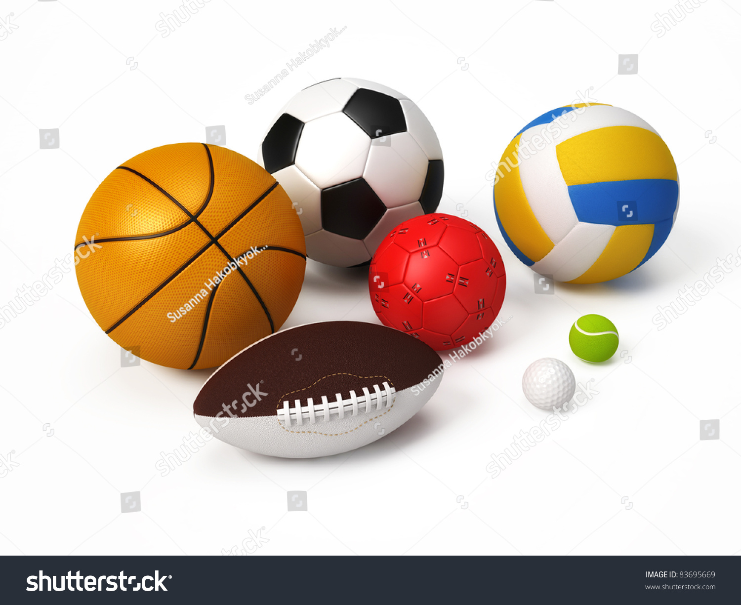 Different Sport Balls Collection Stock Photo 83695669 : Shutterstock