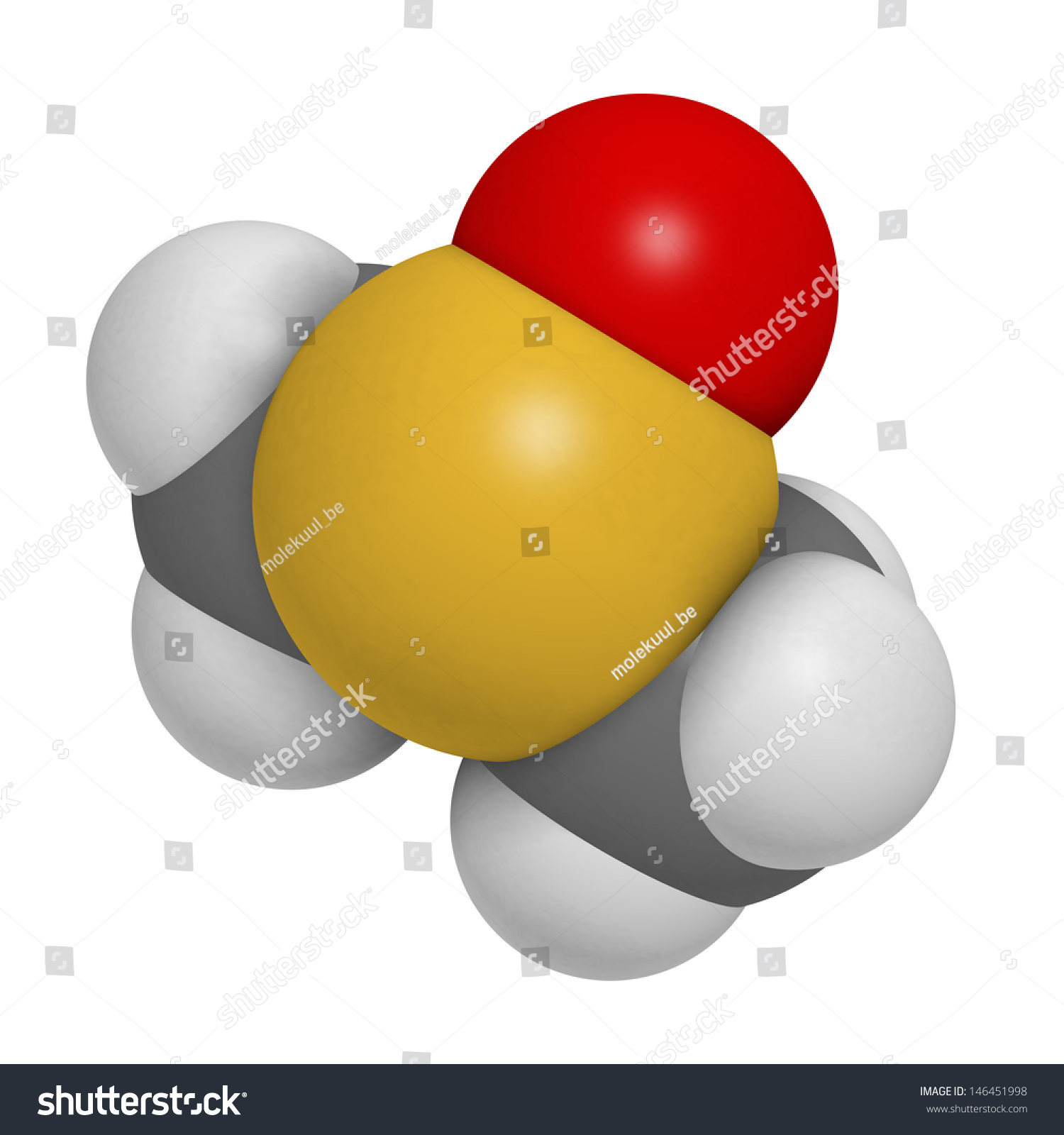 Dimethylsulfoxide (Dmso) Molecule, Chemical Structure. Dmso Is A