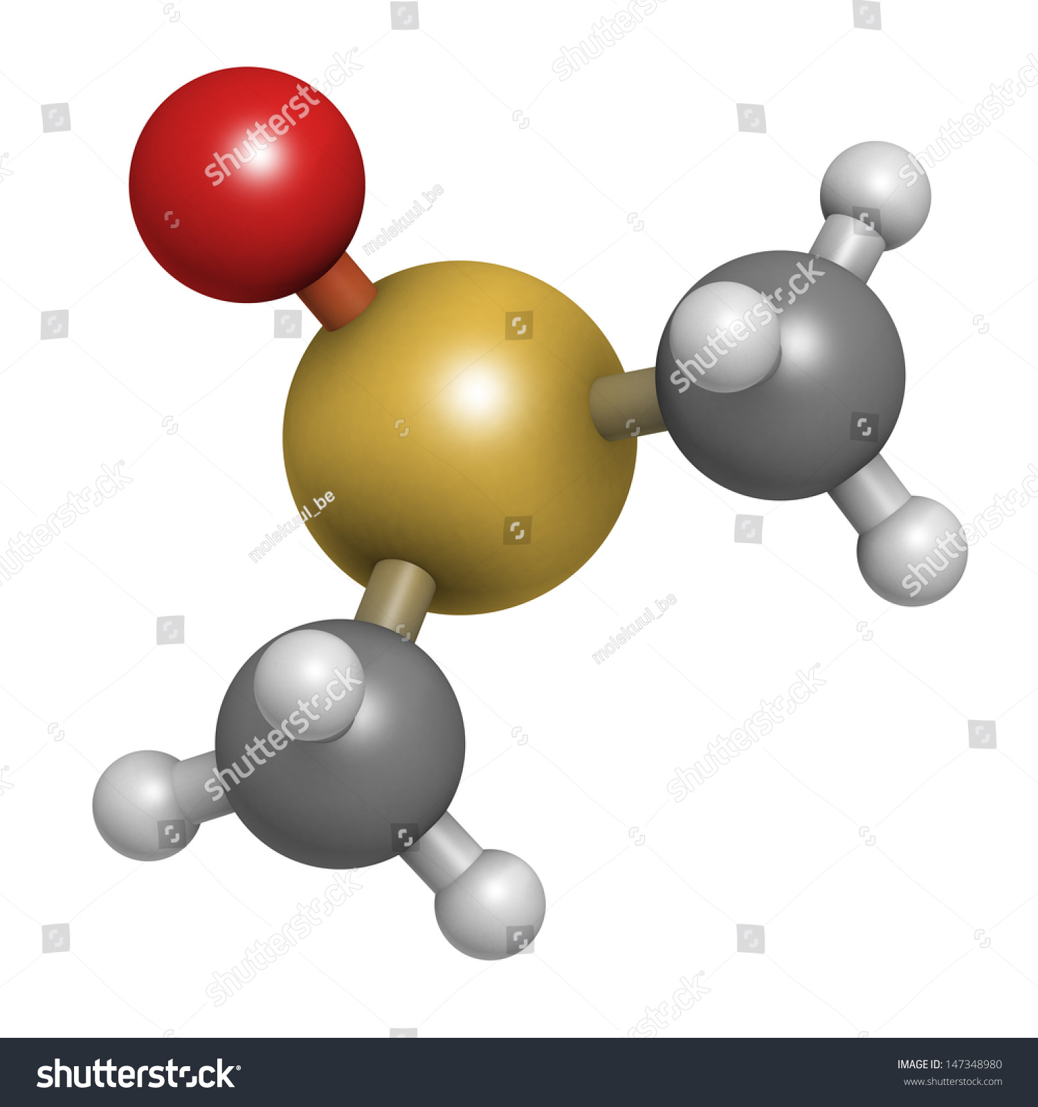 Dimethylsulfoxide (Dmso) Molecule, Chemical Structure. Dmso Is A