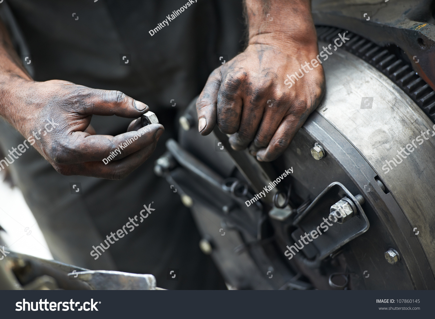 Dirty Car Mechanic Hands Examining Car Stock Photo 107860145 Shutterstock