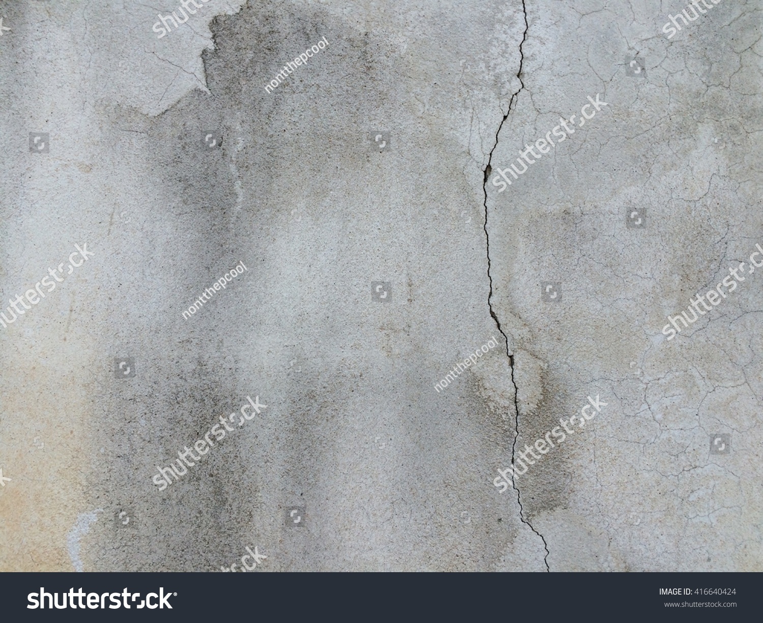 Dirty Concrete Crack Wall Texture Background Stock Photo 416640424