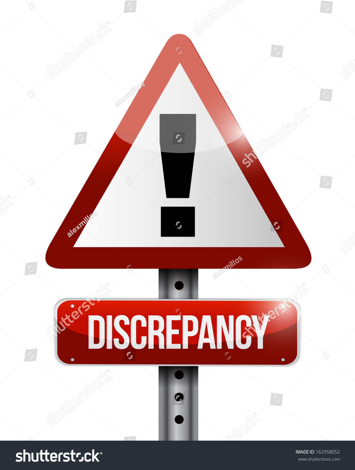 discrepancy-warning-road-sign-illustration-design-over-a-white