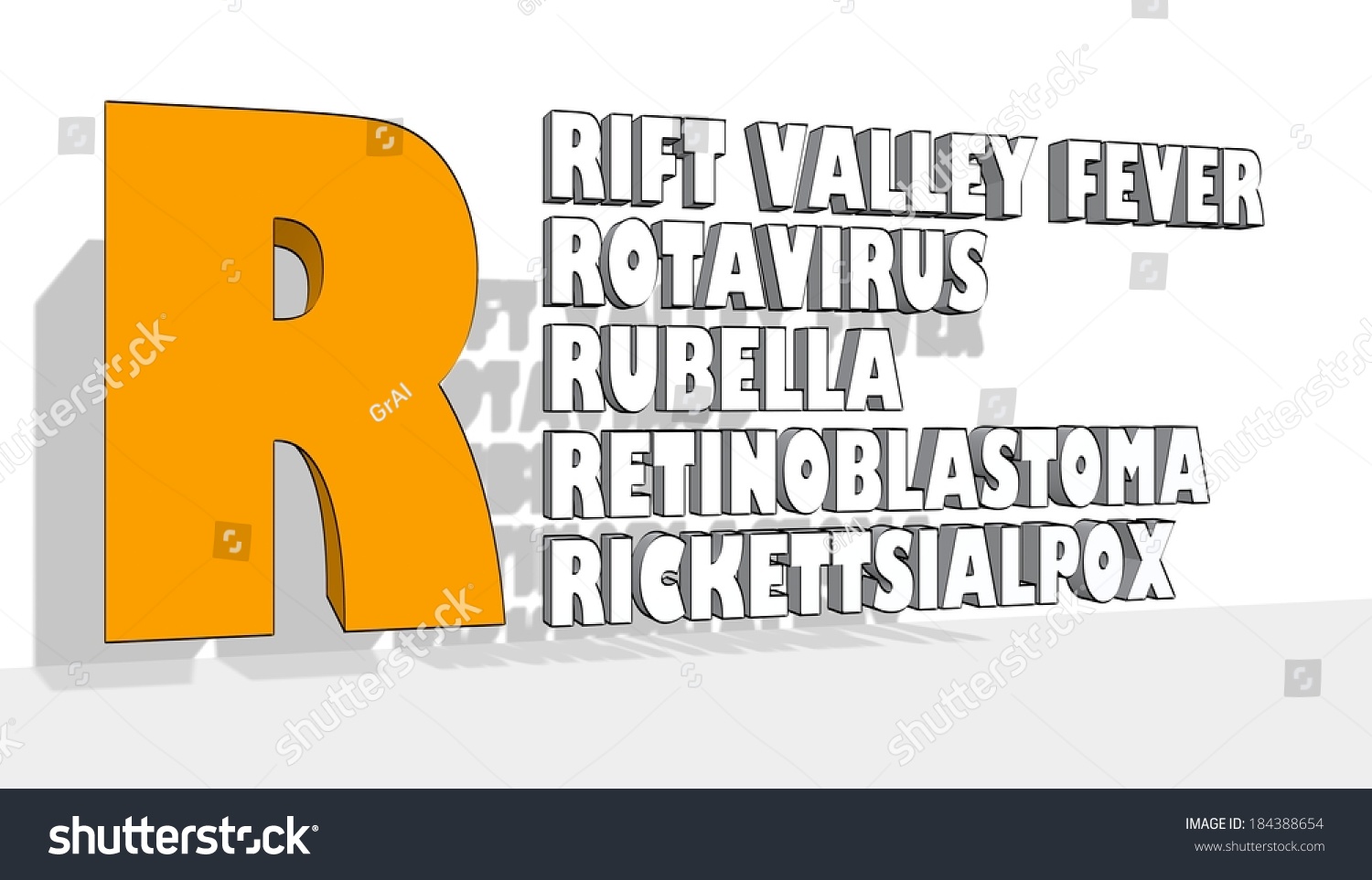 Diseases Alphabet Letter R Stock Illustration 184388654 Shutterstock