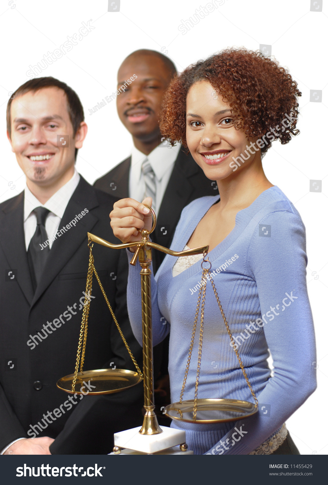 Diverse Team Young Legal Professionals Isolated Stock Photo 11455429