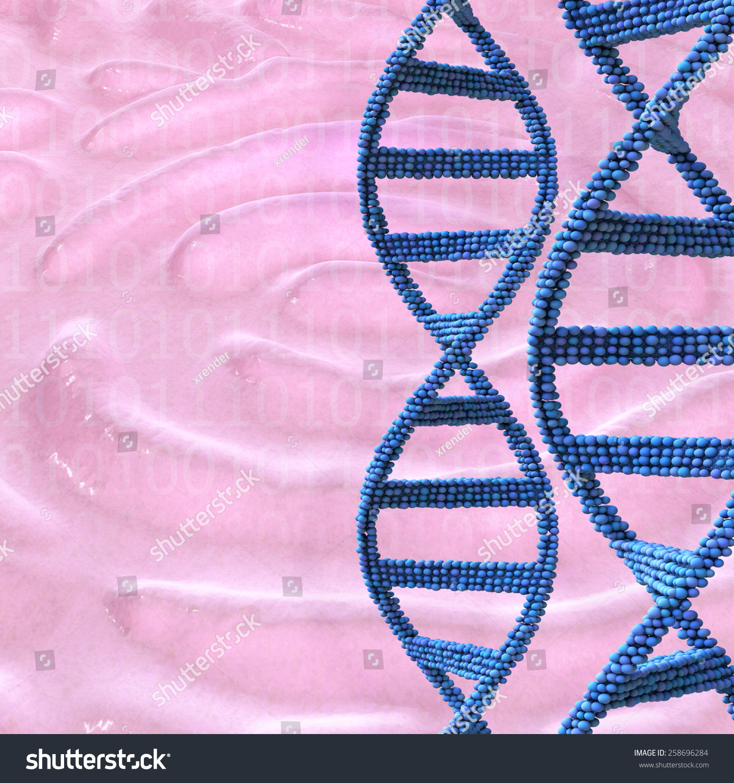 Dna and fingerprint 3D rendered illustration Dna and fingerprint 3D rendered illustration