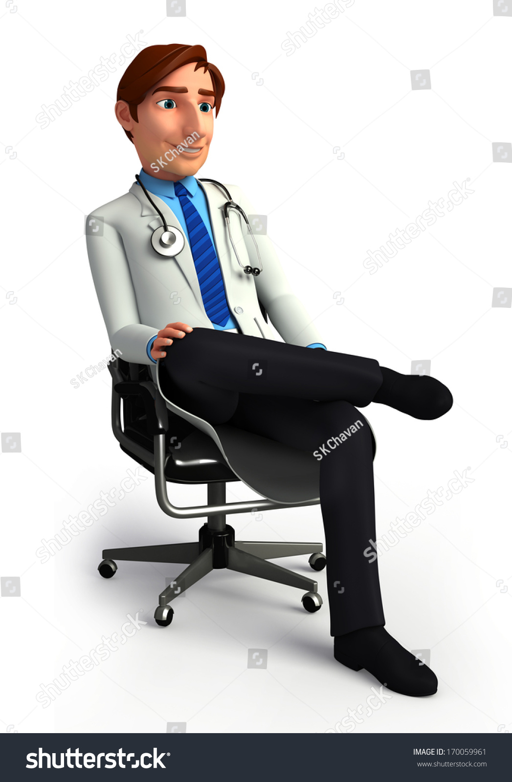Doctor Sitting On The Chair Stock Photo 170059961 : Shutterstock