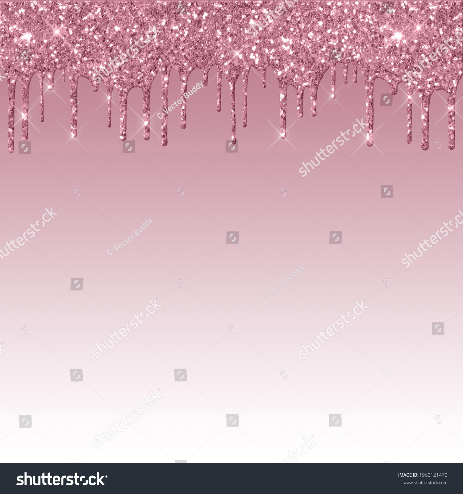 Dripping Rose Gold Glitter Texture Background Stockfoto