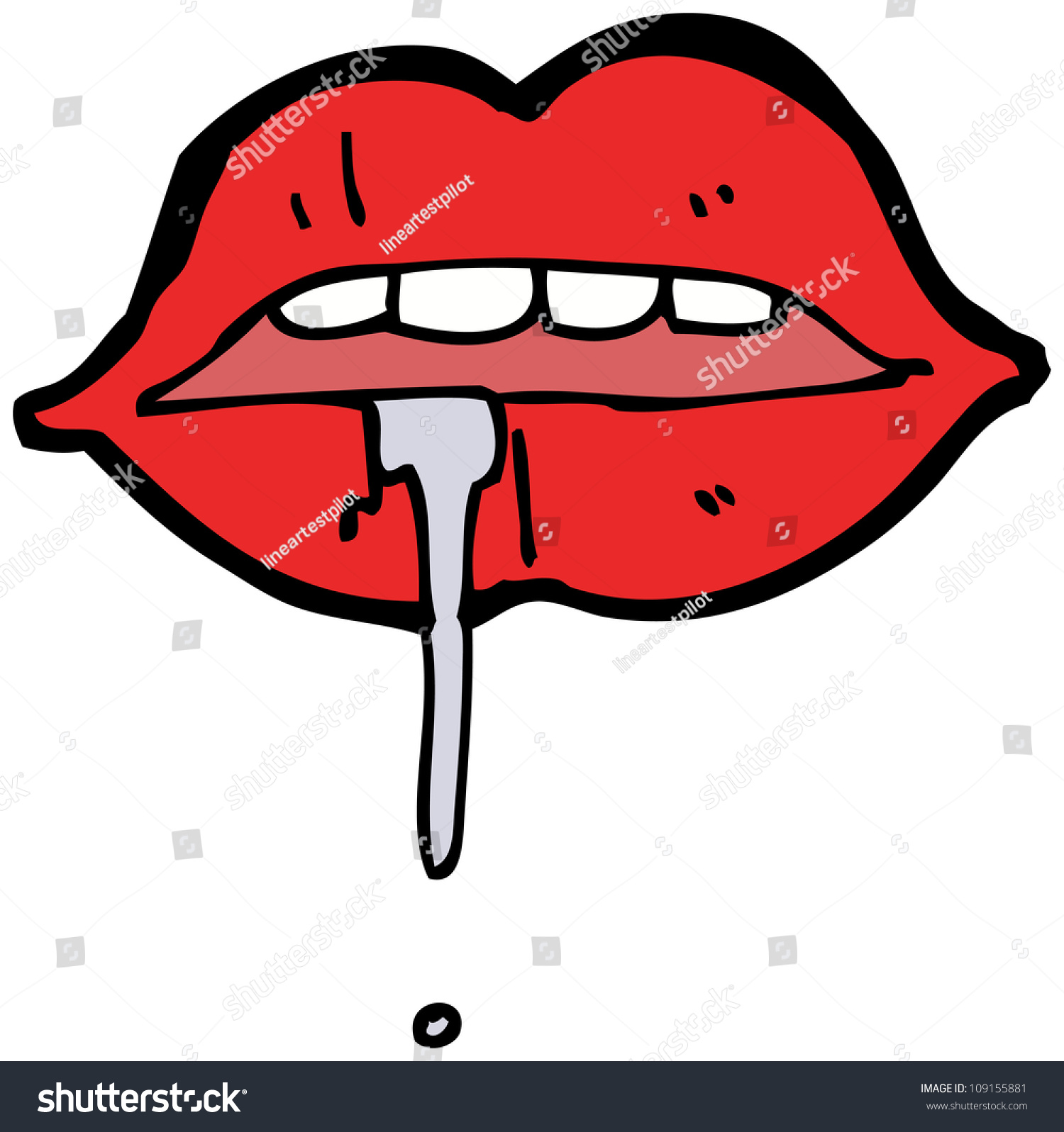 Drooling Mouth Cartoon Stock Illustration 109155881 Shutterstock