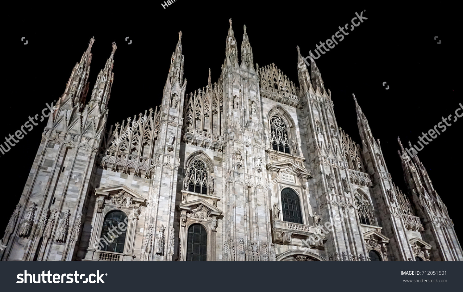 Duomo Di Milano Detailed Exterior Cathedral Stock Photo 712051501