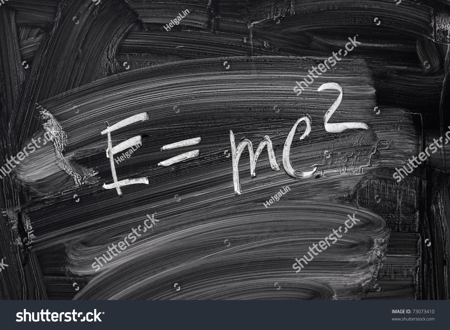 stock photo e mc theory of relativity writings on blackboard 73073410