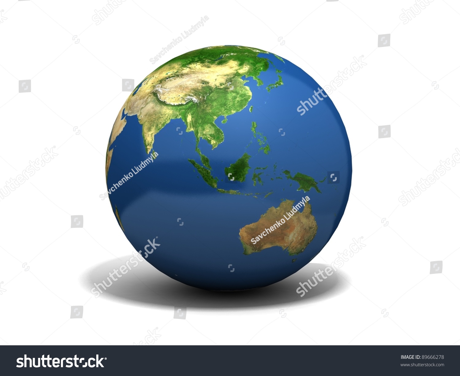 Earth Isolated In White Background Stock Photo 89666278 : Shutterstock