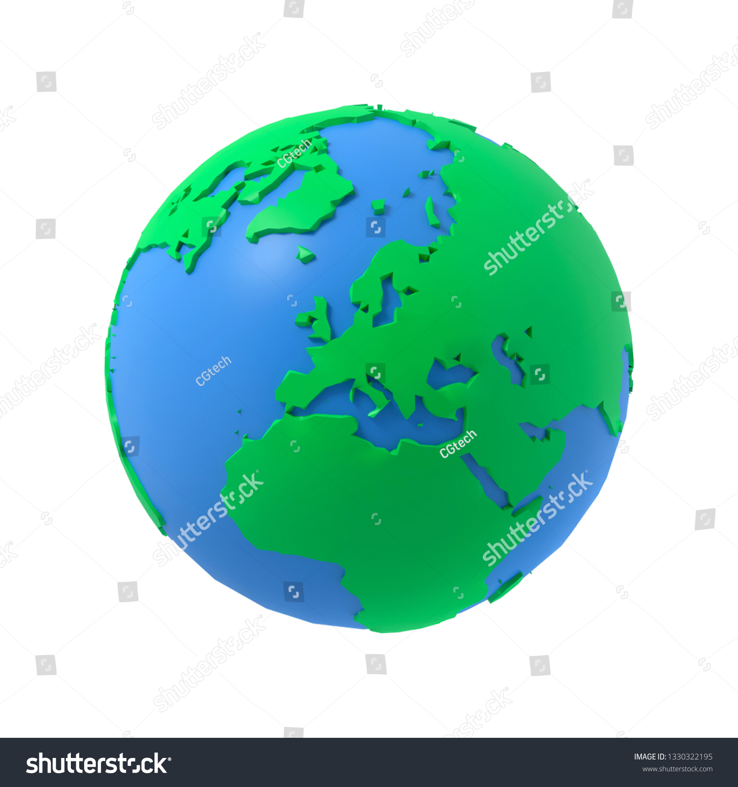 Earth Low Poly Simple Design Motion Stock Illustration 1330322195