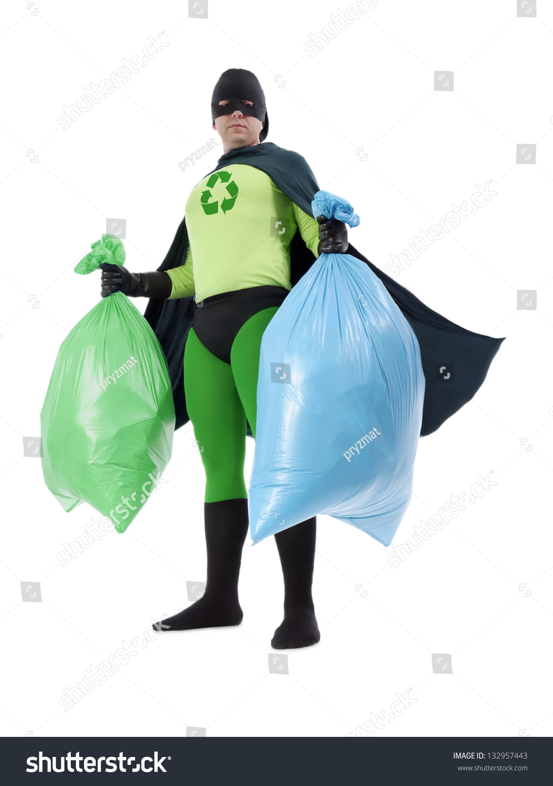 stock-photo-eco-superhero-holding-green-and-blue-plastic-bags-full-of-domestic-trash-standing-on-white-132957443.jpg