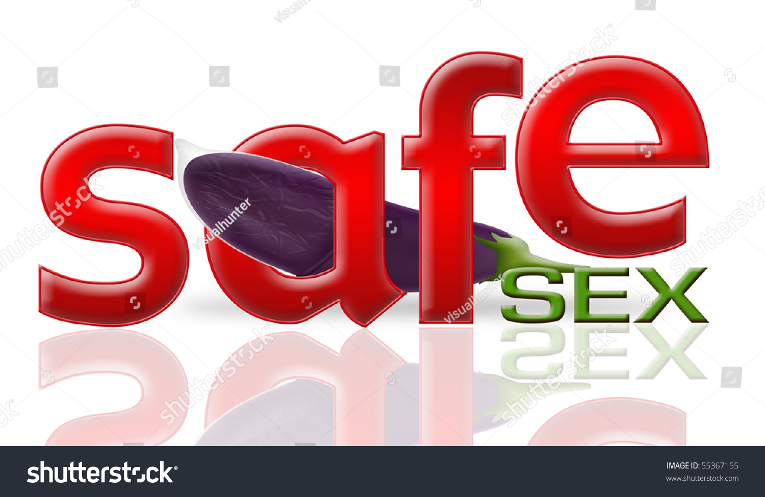 Eggplant Safe Sex Stock Illustration 55367155 Shutterstock