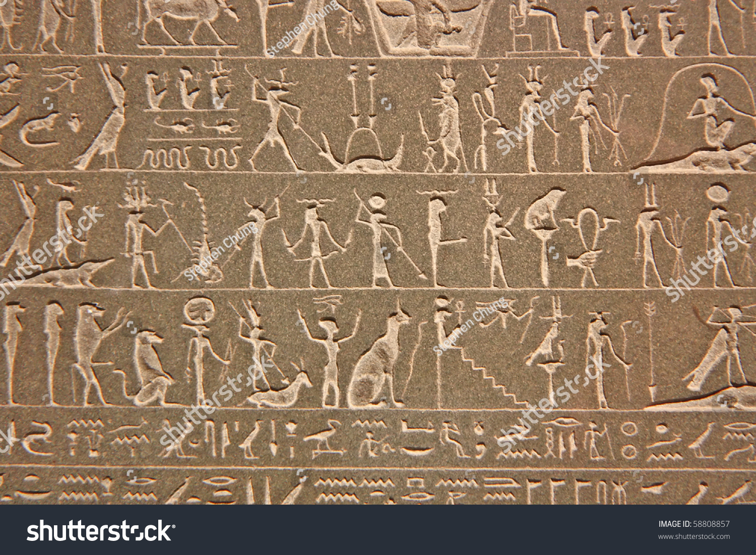 Egyptian Hieroglyphics Stock Photo 58808857 : Shutterstock