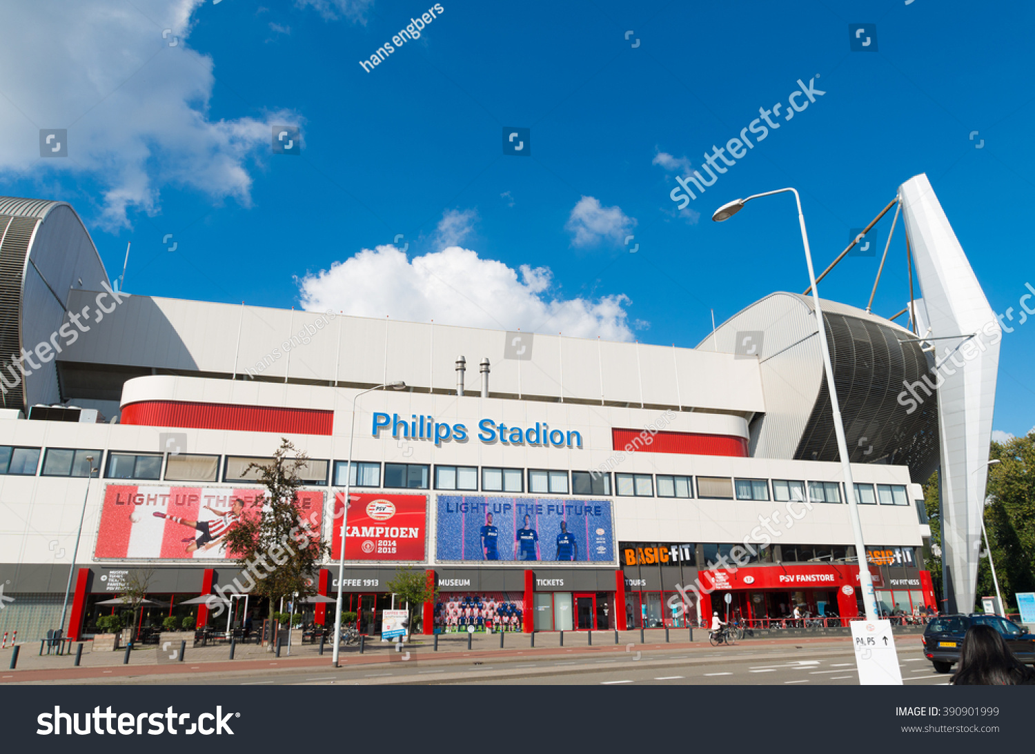 EINDHOVEN NETHERLANDS AUGUST 26 2015 Exterior of the Philips football stadium home to PSV football club founded on August 31 1913 PSV became 22 times dutch champion EINDHOVEN NETHERLANDS AUGUST 26 2015 Exterior of the Philips football stadium home to PSV football club founded on August 31 1913 PSV became 22 times dutch champion