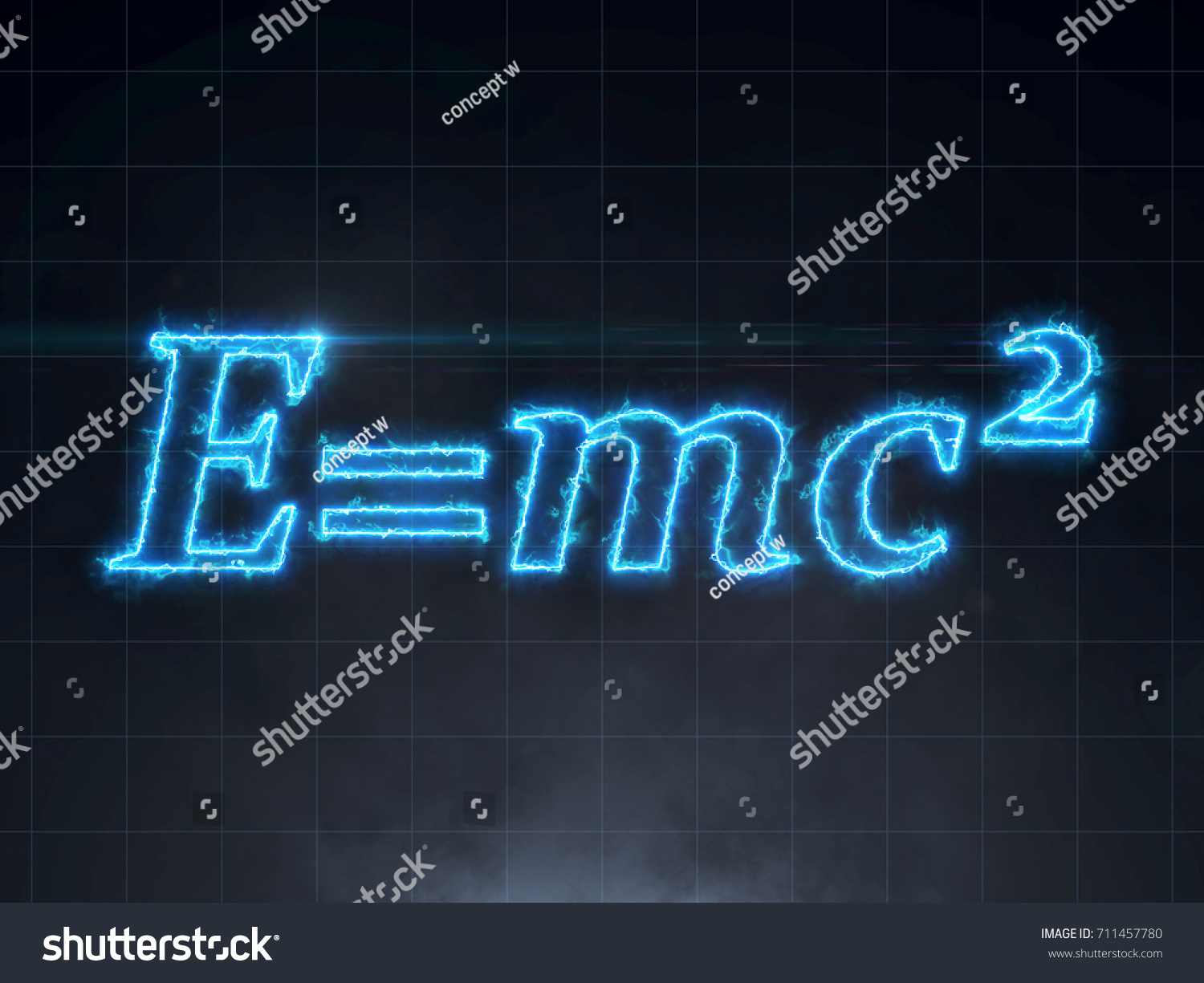 Einstein Formula Emc2 Relativity Theory Electric Stock Illustration