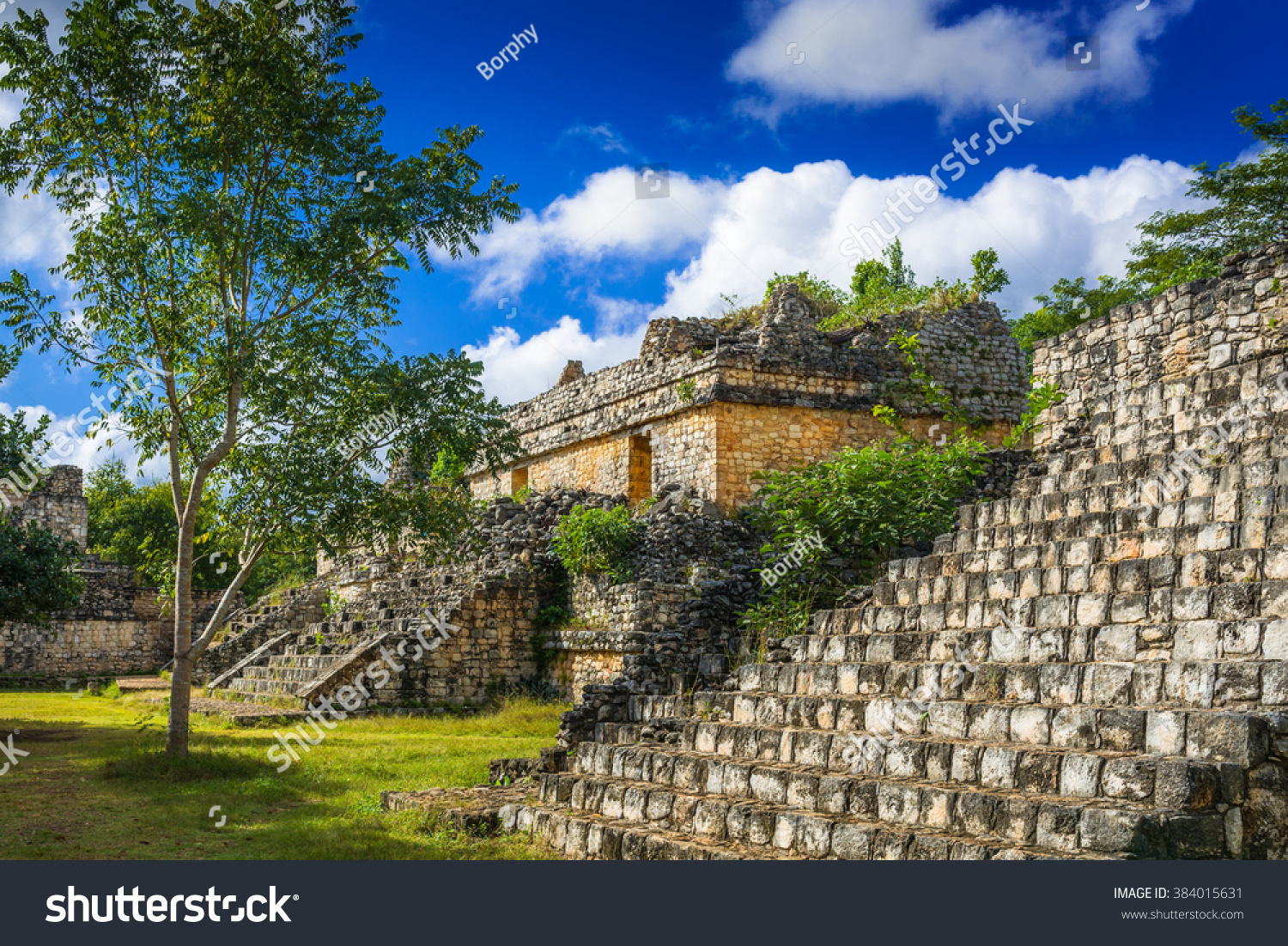 Ek Balam Mayan Archeological Site. Ancient Maya Pyramids And Ruins ...