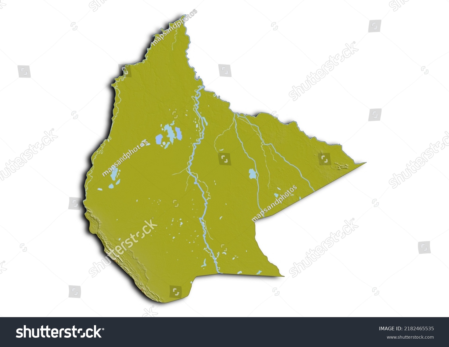 El Beni Beni Department Bolivia Map Stock Illustration 2182465535