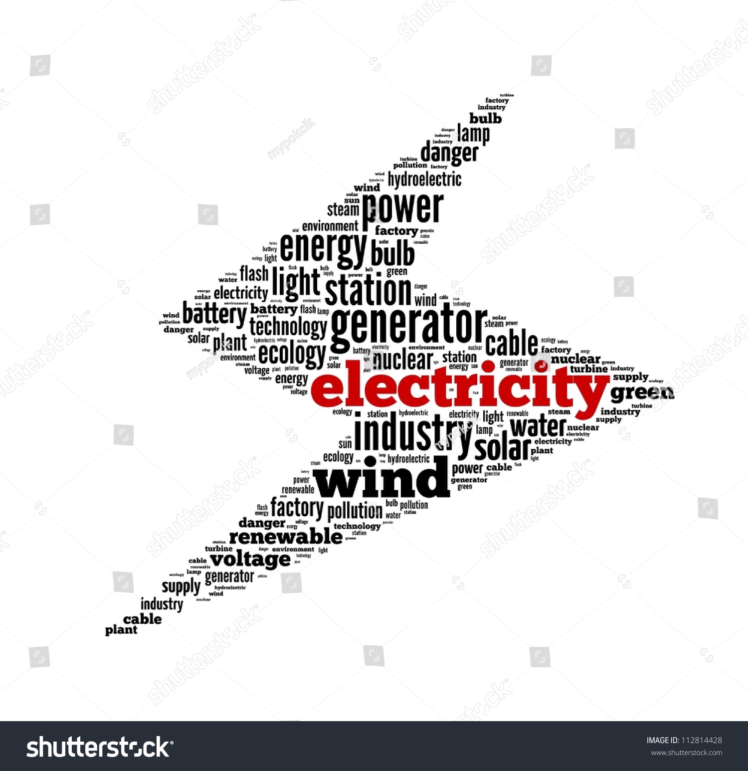 electricity-related-words-word-collage-stock-illustration-112814428