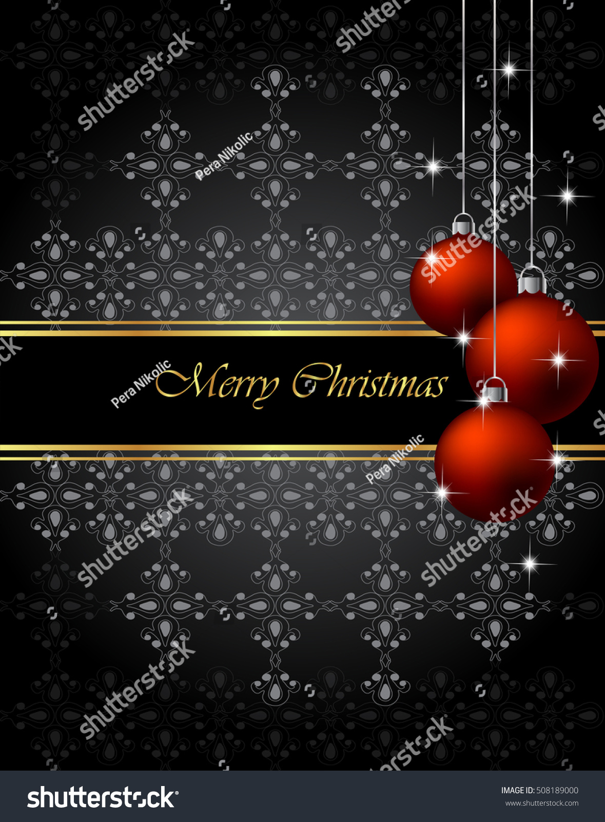 Elegant Classic Christmas Background. Idea For Celebration Or Invitation Flayer. Stock Photo