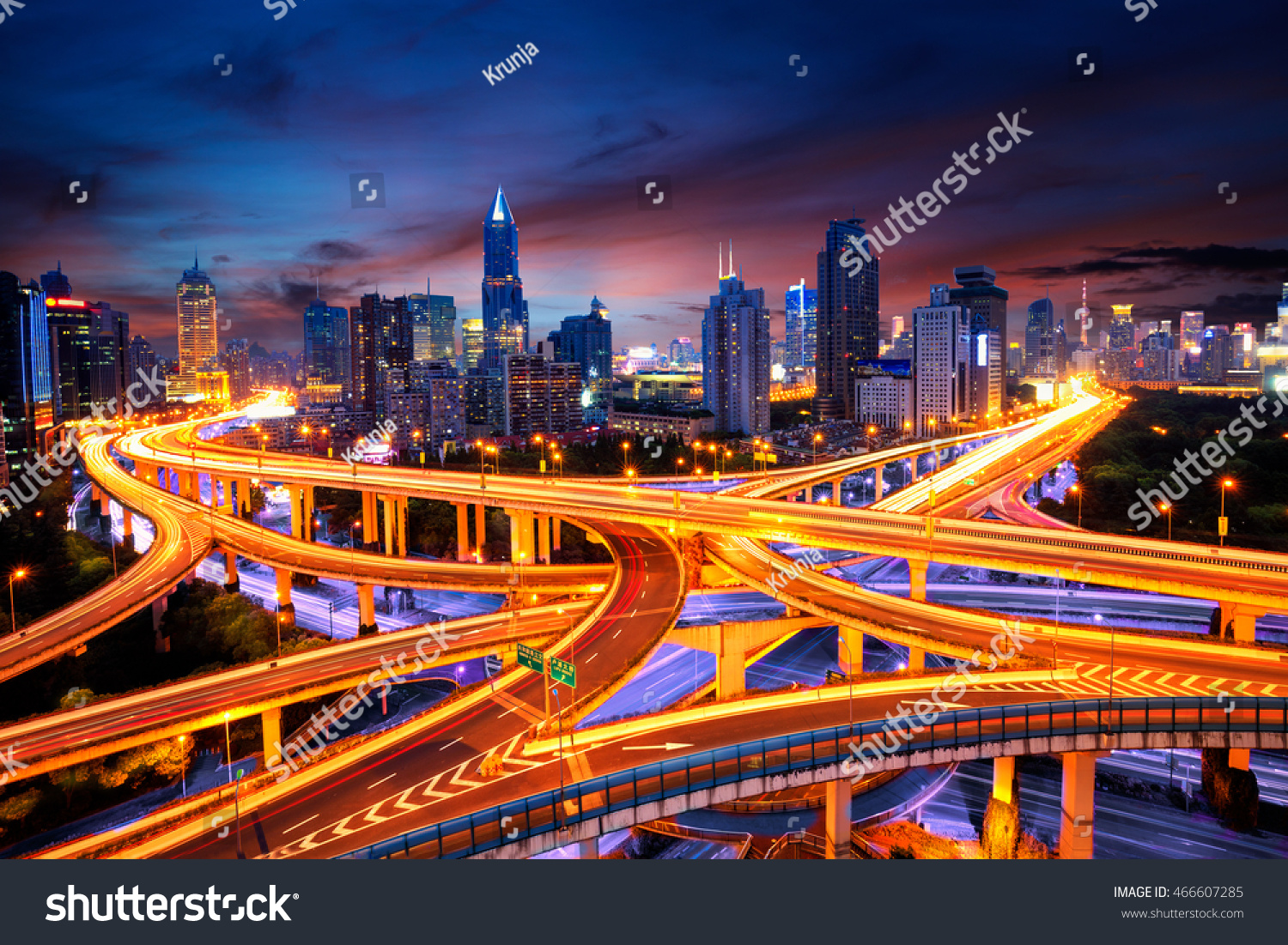 Elevated view of a Road Junction in Shanghai China aerial view the overpass at night shanghai china Elevated view of a Road Junction in Shanghai China aerial view the overpass at night shanghai china