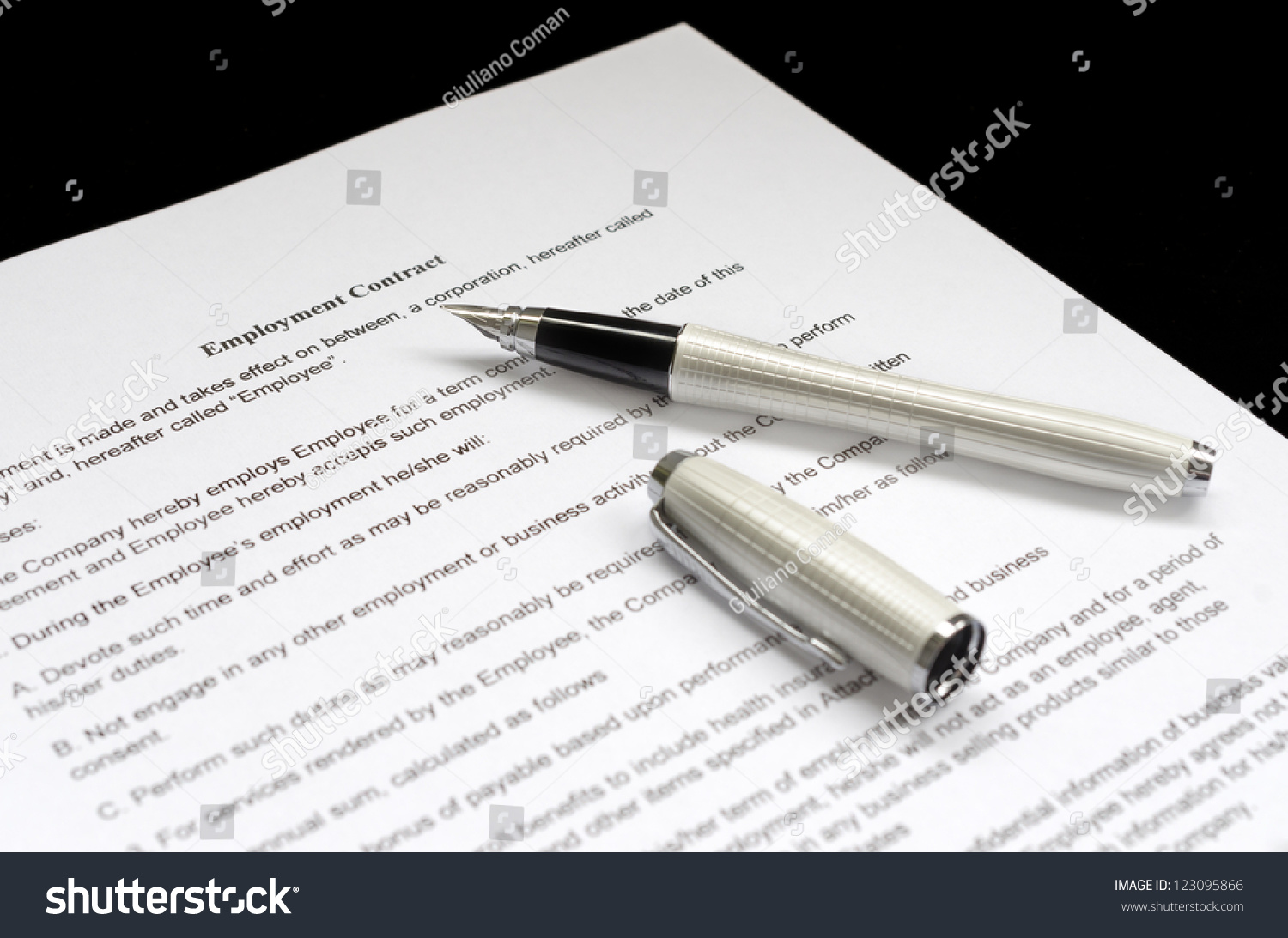 Employment contract stock options
