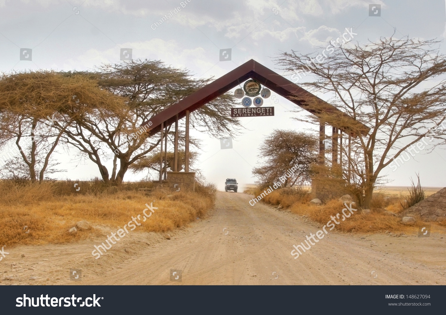 Entrance Gate By The Border Of The Famous Serengeti National Park Thats ...