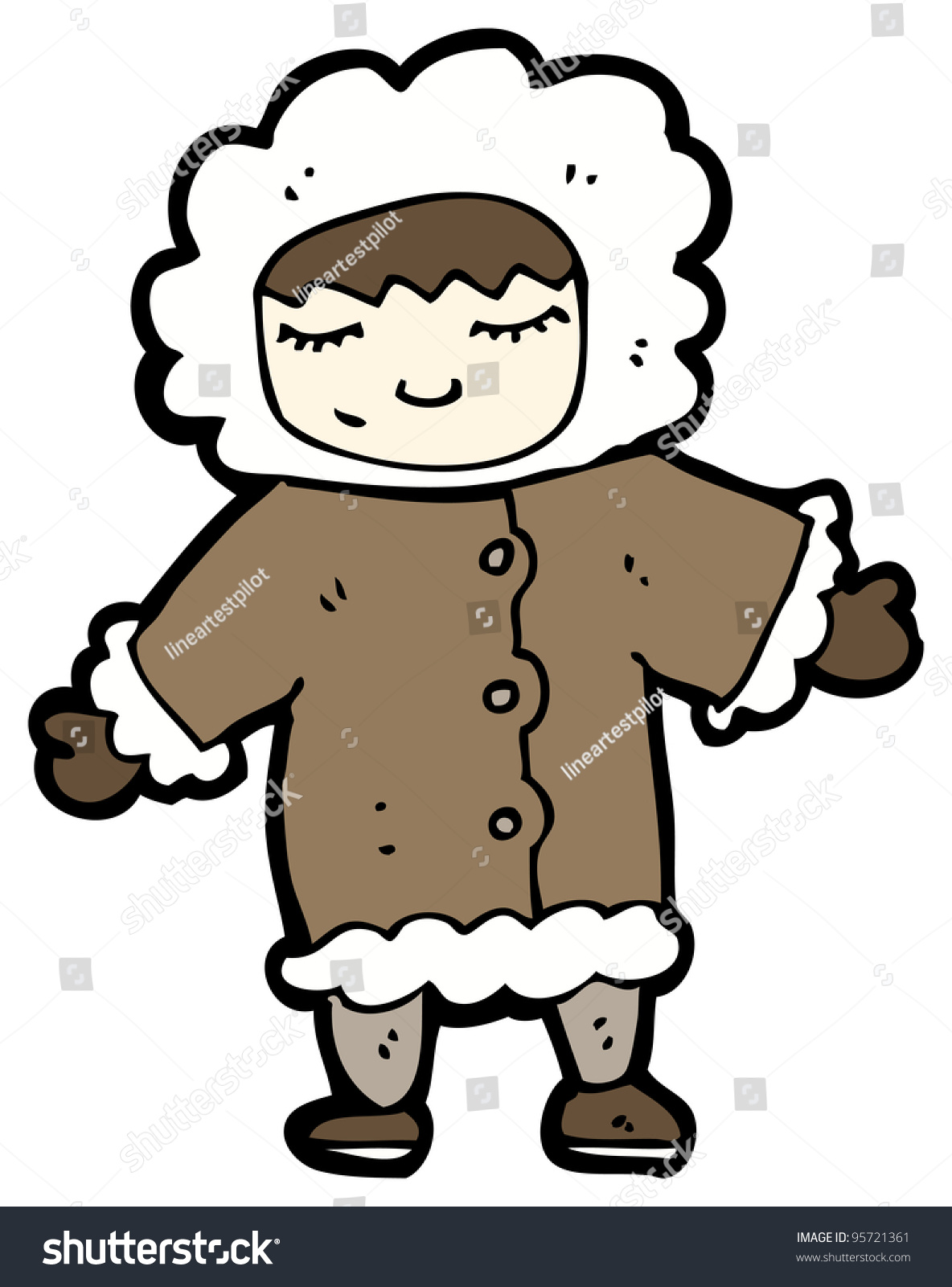 Eskimo Cartoon Stock Illustration 95721361 - Shutterstock