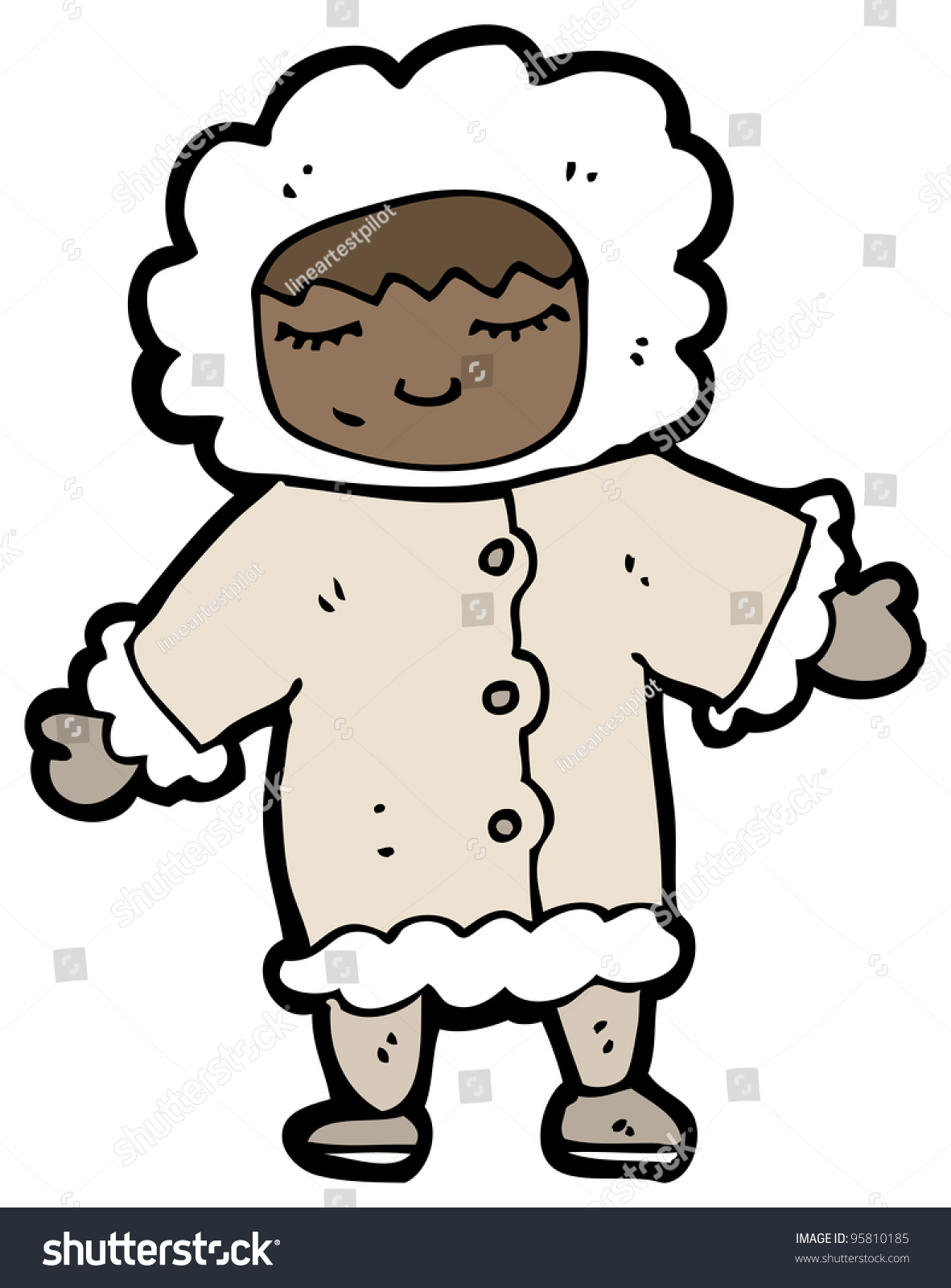 Eskimo Cartoon Stock Photo 95810185 : Shutterstock